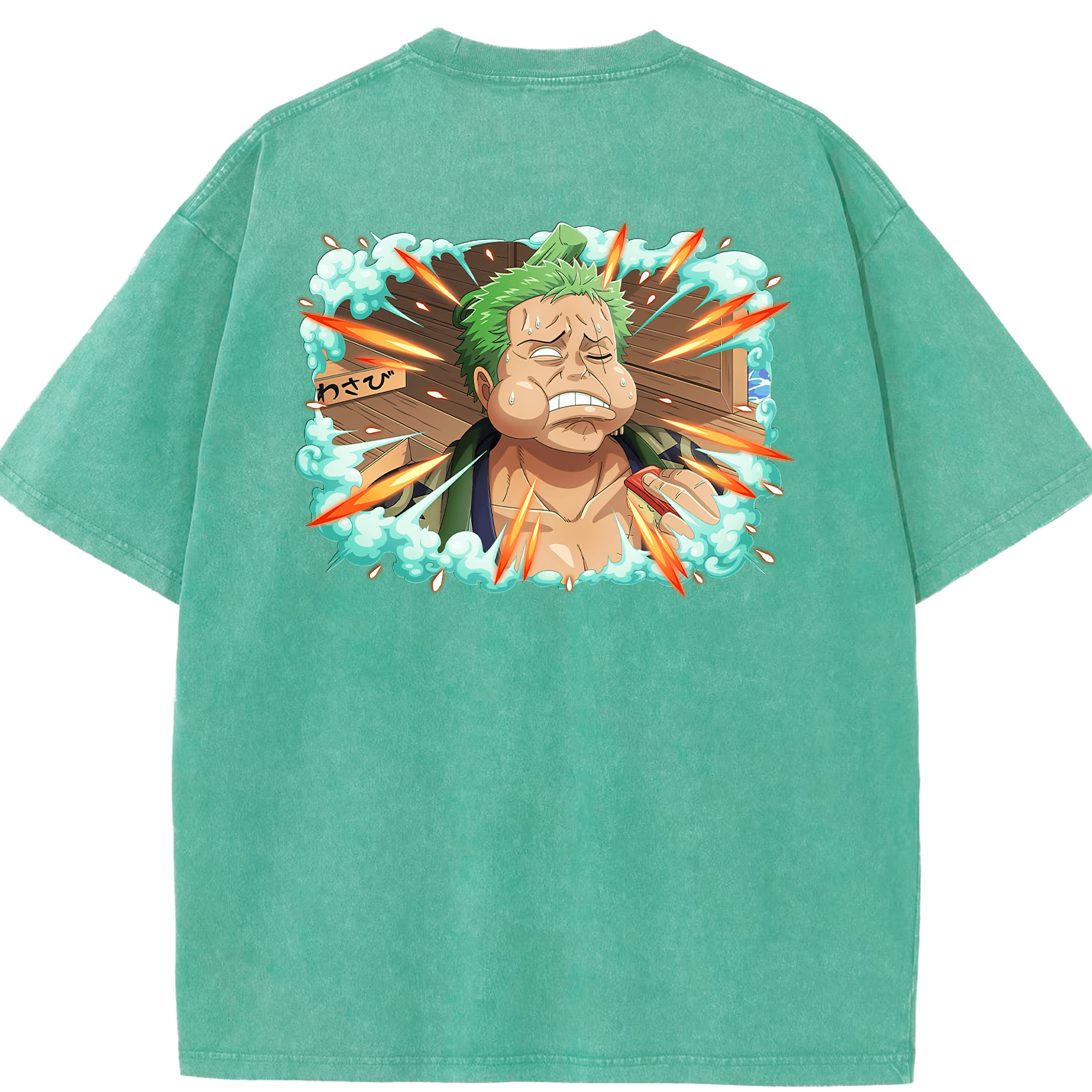 ワンピース ロロノア・ゾロ ONE PIECE Roronoa Zoro 綿100% ヴィンテージ風 半袖Tシャツ（背面プリント）